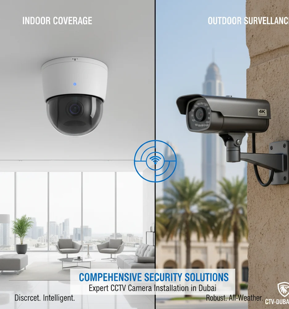 Expert CCTV camera installation for indoor and outdoor security in Dubai